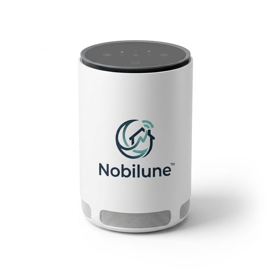 Nobilune™ 360° Smart Home Speaker Hub with Omnidirectional Audio, Integrated Smart Device Control, Touch Panel & Enhanced Bass