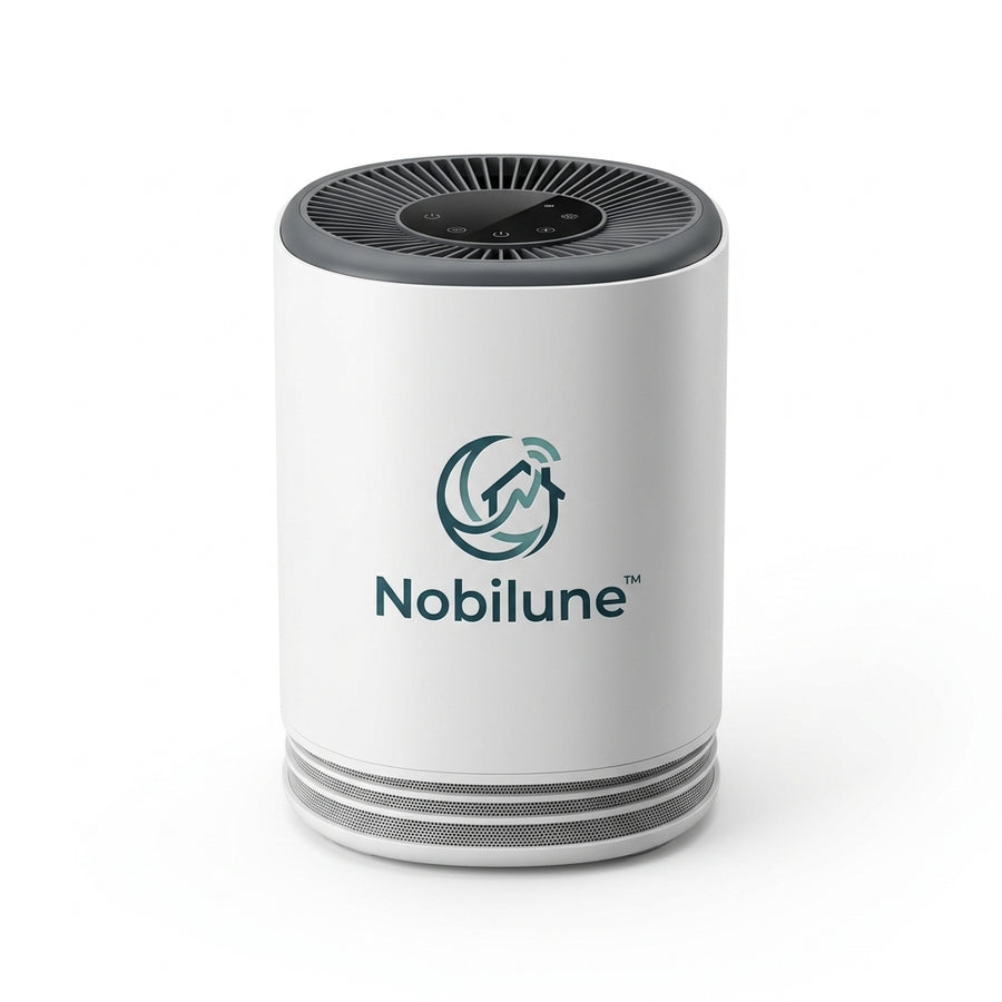 Nobilune™ Smart HEPA Air Purifier for Home with Multi-Stage Filtration, 360° Air Intake, Smart Air Quality Sensor & Touch-Sensitive Top Controls