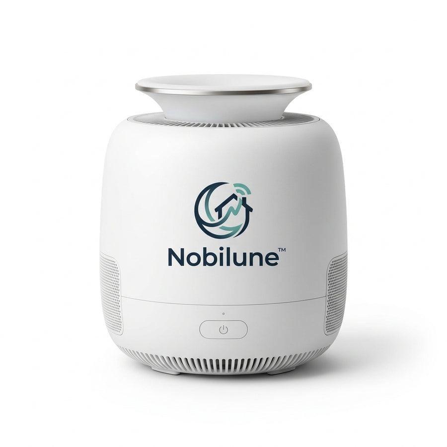 Nobilune™ Smart Compact Air Purifier for Home with Multi-Directional Airflow, Smart Connectivity, Quiet-Focused Operation & Space-Saving Modern Design
